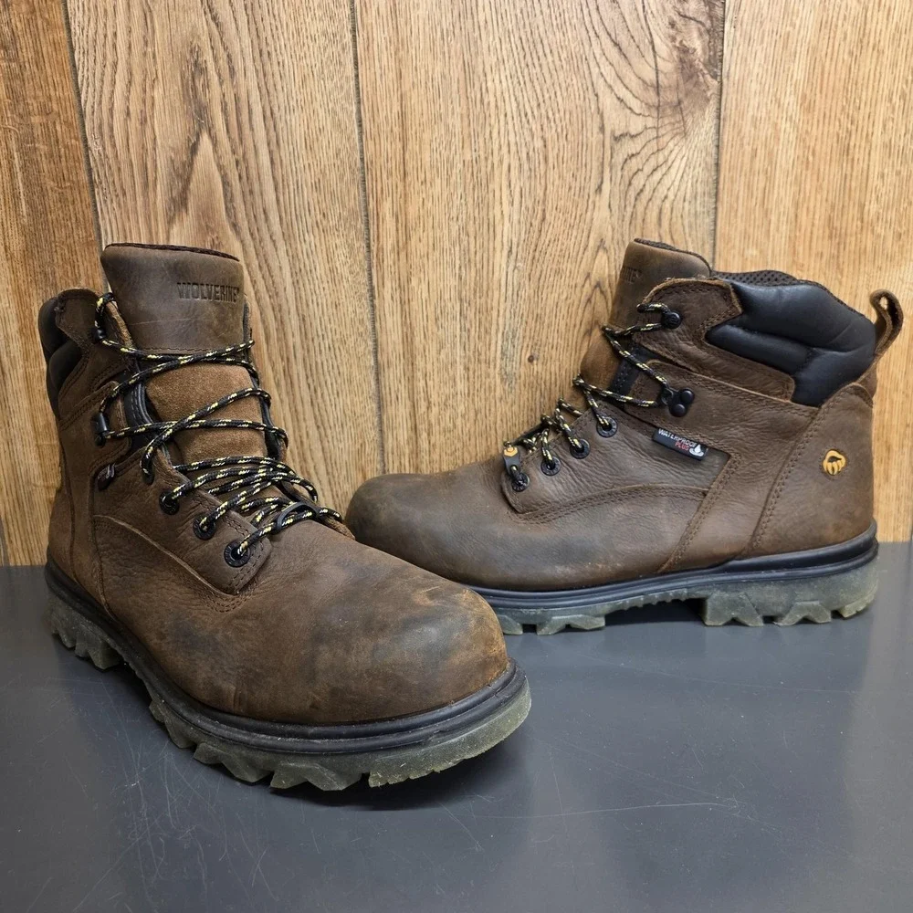 Wolverine Work Combat Boots Mens Size 13EW Brown Leather Waterproof EPX W10798